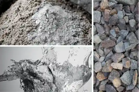 Cement, water and coarse aggregate — the mix constituents a producer can optimize under a performance-based concrete specification